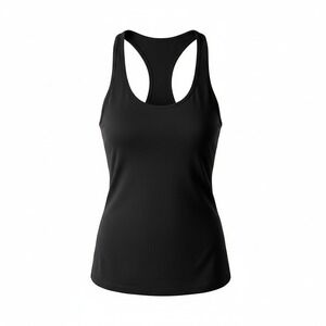 Beyond Yoga Women Tank Top S Black Ribbed Racerback Side Slits Activewear Preppy